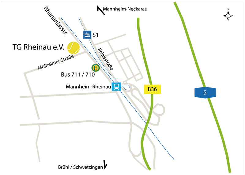 Lageplan TG Rheinau